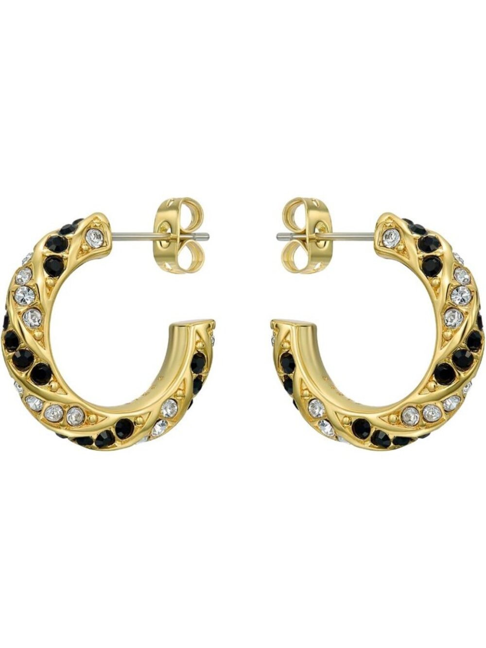 Elegant Crystal Twist Hoop Earrings for Women | Statement Jewelry Accessory